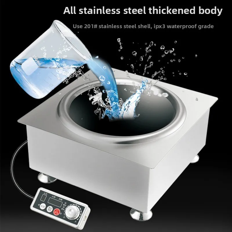 Induction cooker desktop home commercial round square wire control, high power 5000W