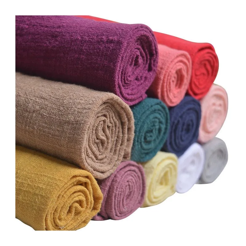

Soft Thin Linen Cotton Fabric Solid Color Organic Material Pure Natural Flax For Sewing Handmade Clothes Patchwork Fabric