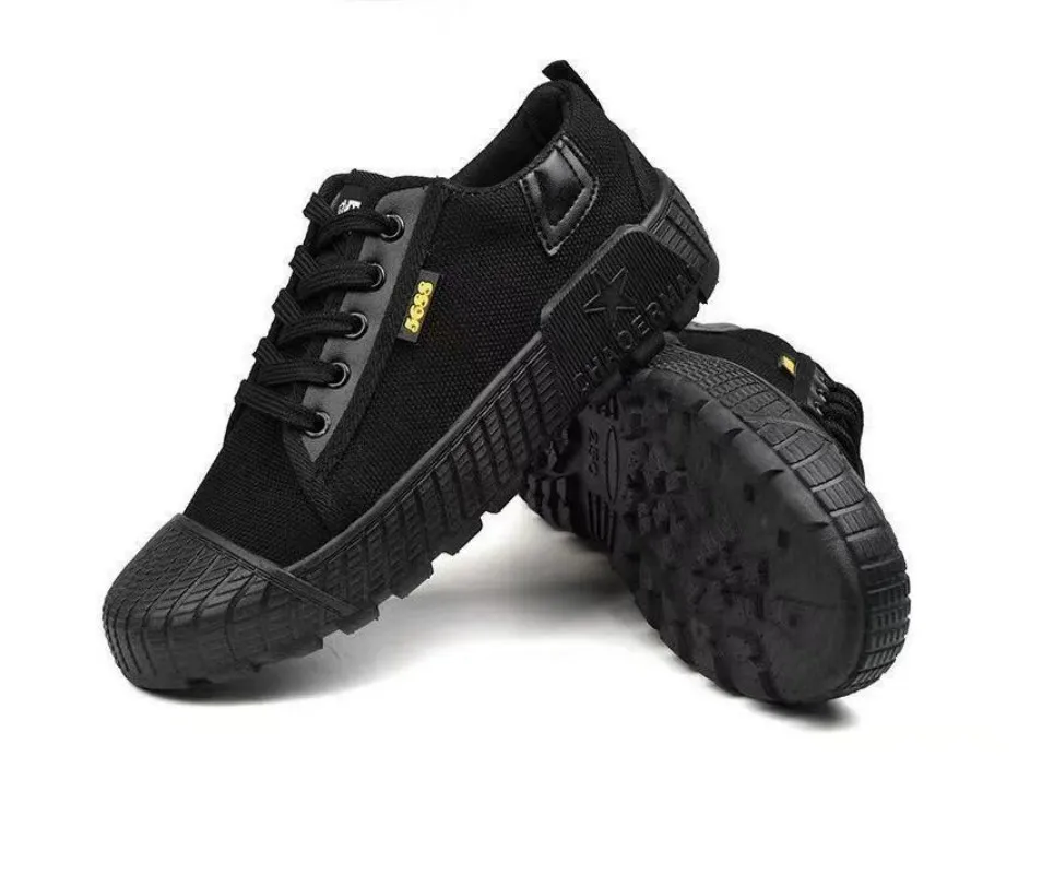 Men Outdoor Tactical Low-Top Flat Casual Sports Shoes Protective Training Work Canvas Sneakers Loafers