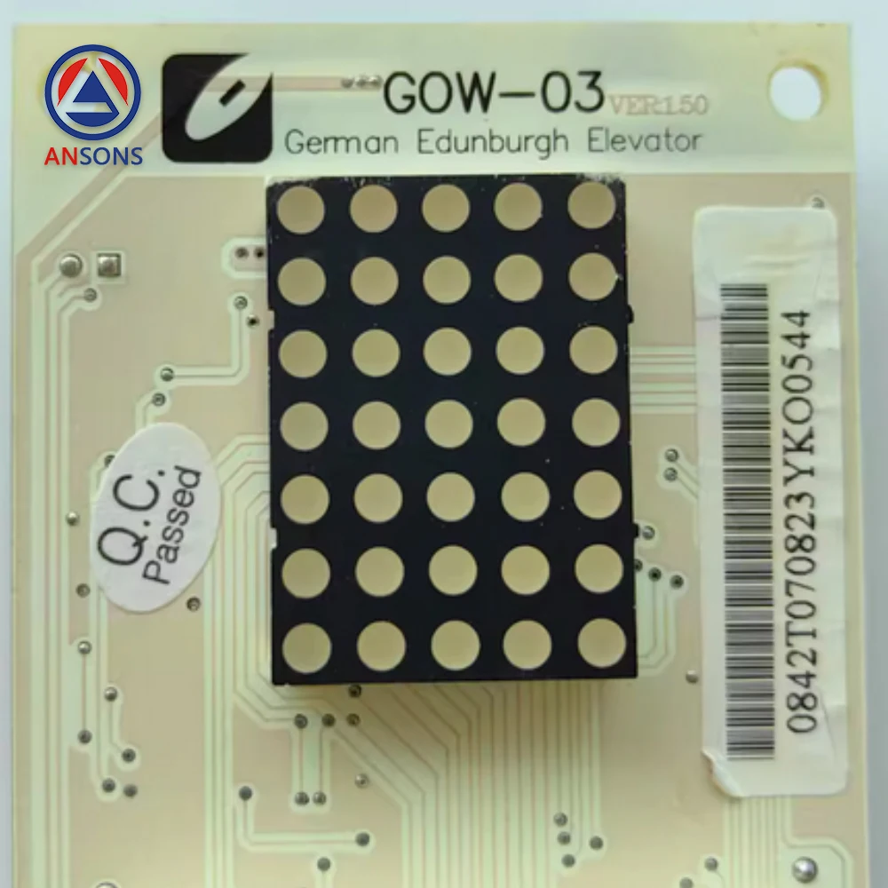 GOW-03 GOW-33 GOW-03C VER1.2 VER1.1 EDUNBURGH Placa PCB de exibição de elevador para LOP HOP Ansons Peças sobressalentes de elevador