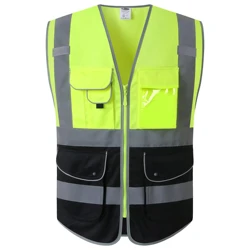 Hoge Zichtbaarheid Reflecterende Veiligheidsvest Werk Uniform Signaal Veiligheidsjas Reflex Kleding Rijder Motor Geologie Man