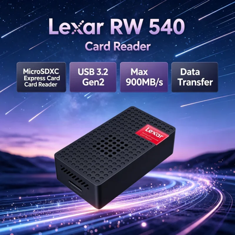 Lexar RW540 Max 900MB/s MicroSDXC Express Card Reader PLAY PRO MicroSD Card Reader for Photo Transfer