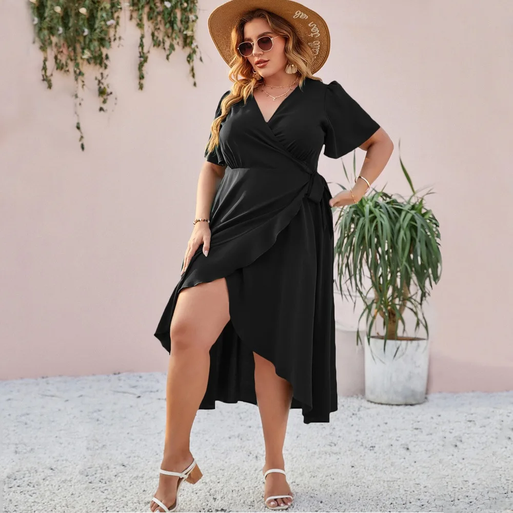 

Dress Women Long Dresses Party Night A Line Vestidos V Neck Short Sleeve Elegant High Waist Y2k Streetwear Work Summer 2025