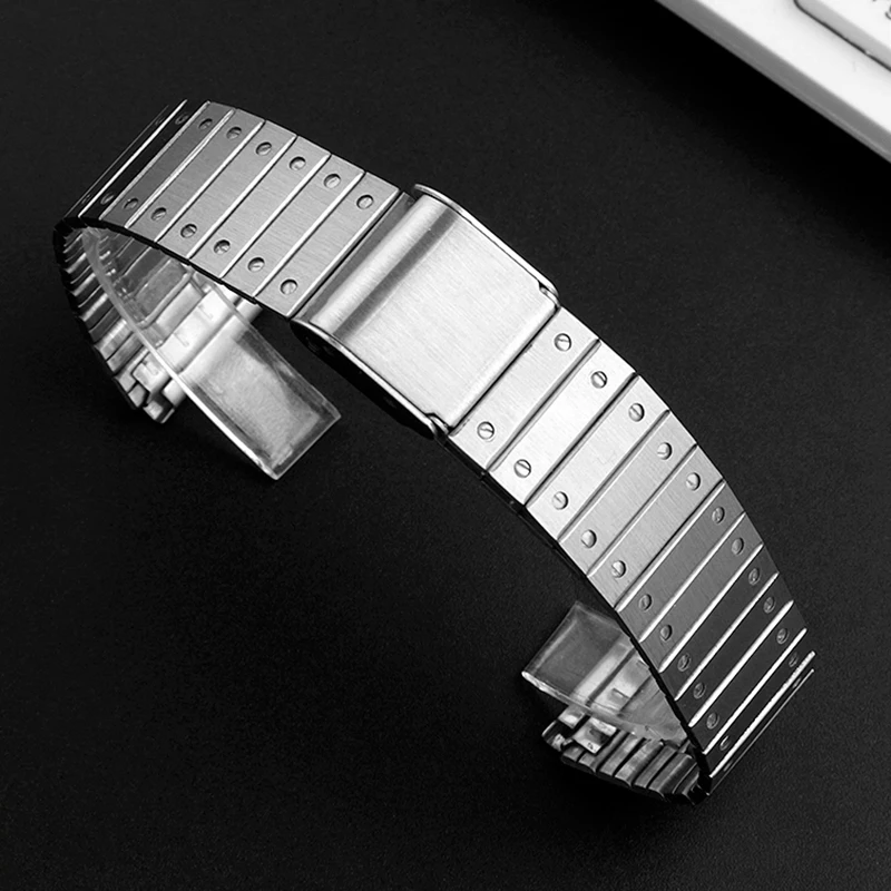 Stainless steel strap 18mm  for Casio Watch small gold watch  AE-1200WGD-1A  A168 / 159 solid core stainless  wristband bracelet