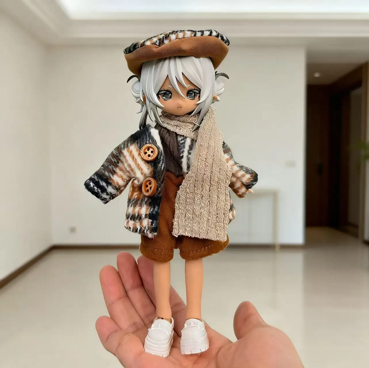Winter Plush Doll Outfit Set 8/12 Points Ob11 Maid Style 11-17cm Fit Asi Body Bjd Doll Clothes Decor Collectibles - view 5
