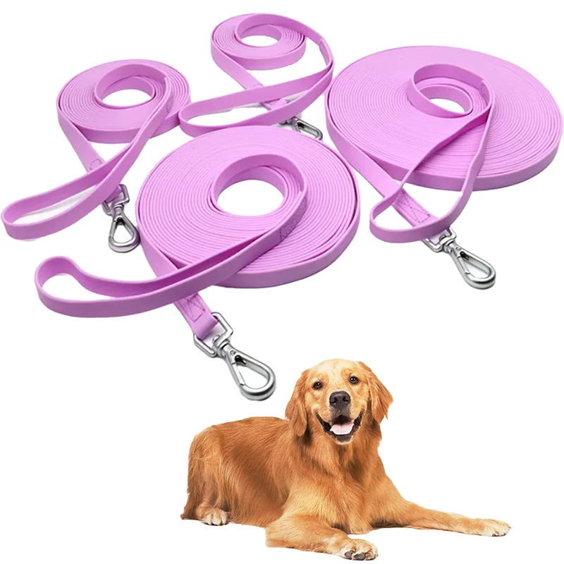 PVC dog leash long lead Waterproof dog leash 4.6m 9.2m 15.3m 20m long leash for dog super long dog lead 1.5m 3m dog leash