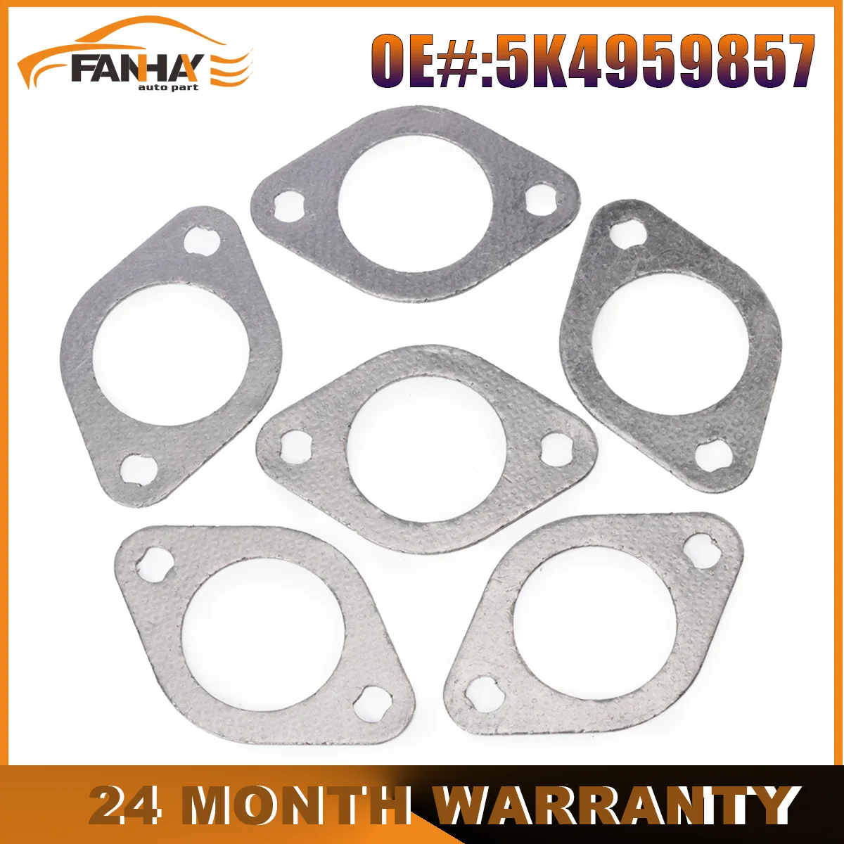 

6 x Exhaust Gasket For Cummins L10 M11 ISM QSM 3328948 3026155 3102804 3819760