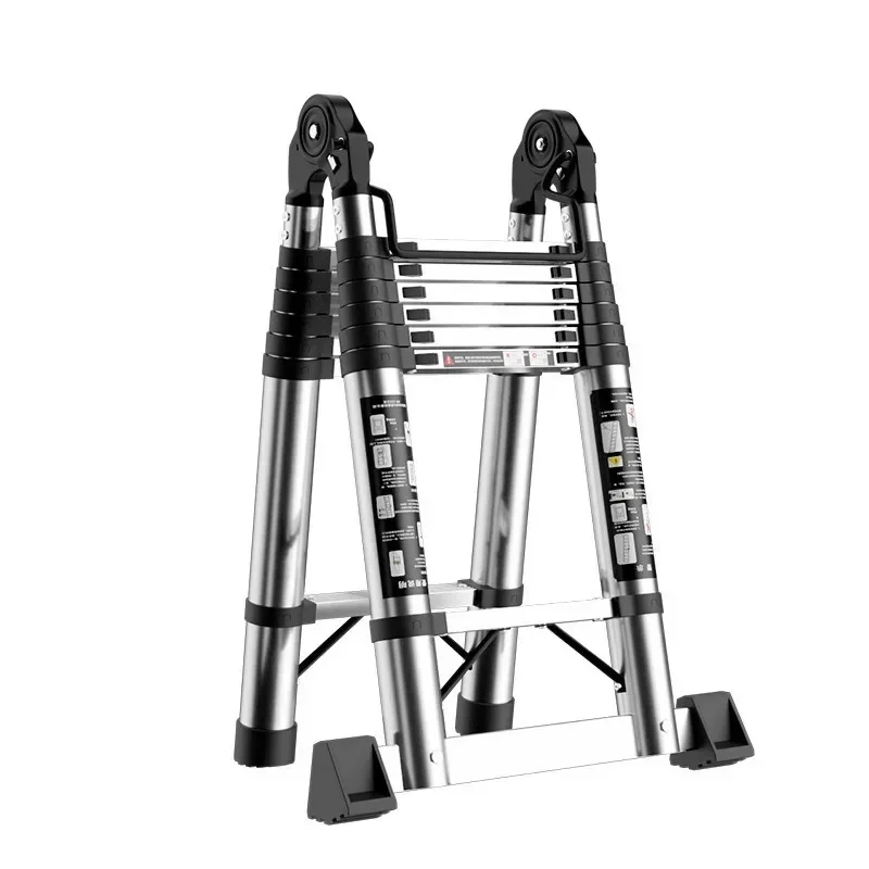 Stainless Steel Telescopic Ladder Multi Home Use Herringbone Ladder Portable Folding Ladder Bamboo Ladder Lifting Step Ladder