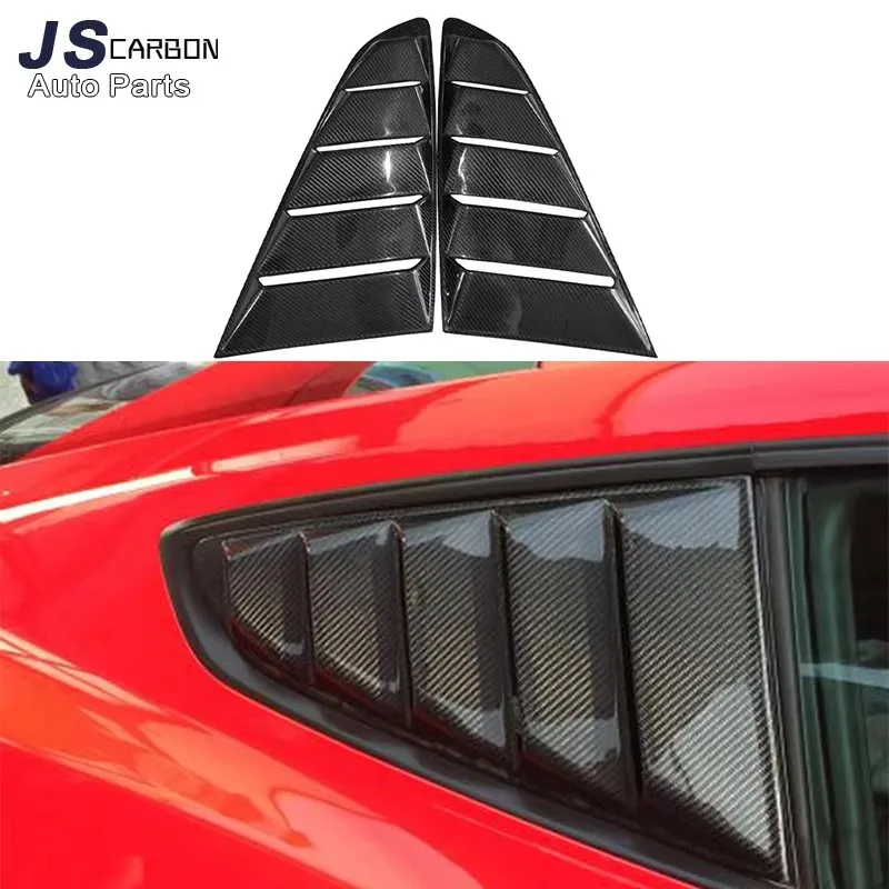 For Ford Mustang Cabon fiber Car Styling Rear Window Louvers Car Rear Window Blinds Side Tuyere Louvers Vent Upgrade body kit