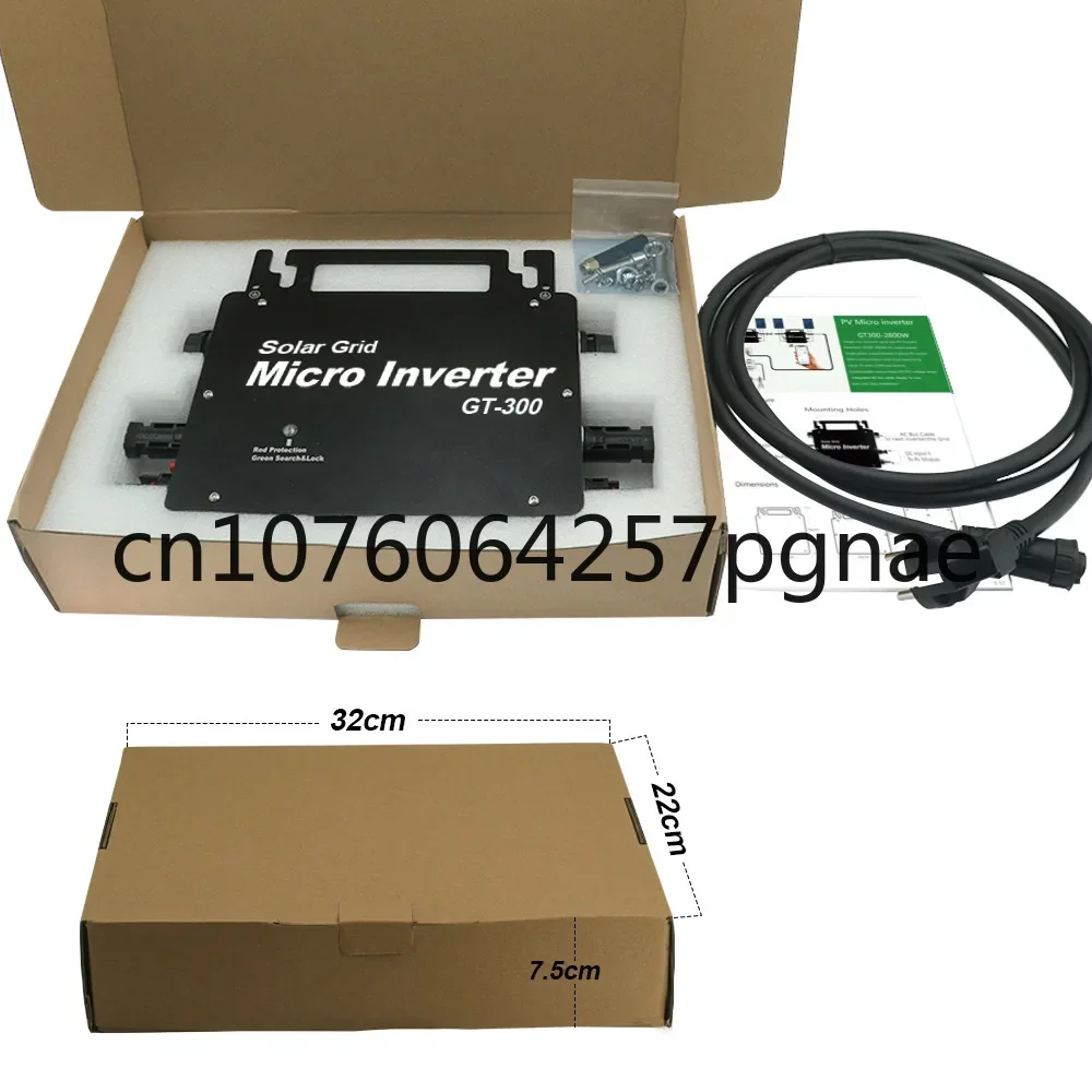 GT-300W 400W Single-Phase Solar Grid-Connected Micro Inverter Built-in MPPT Input Voltage 16-50