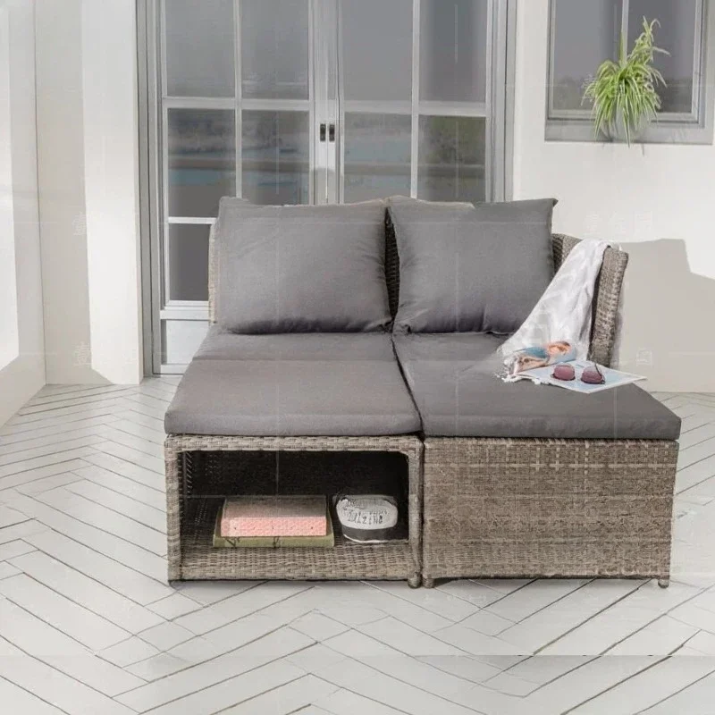 Sofa Leisure Balcony Sofa Villa Garden Rattan Chair Fashion Imitation Rattan Terrace