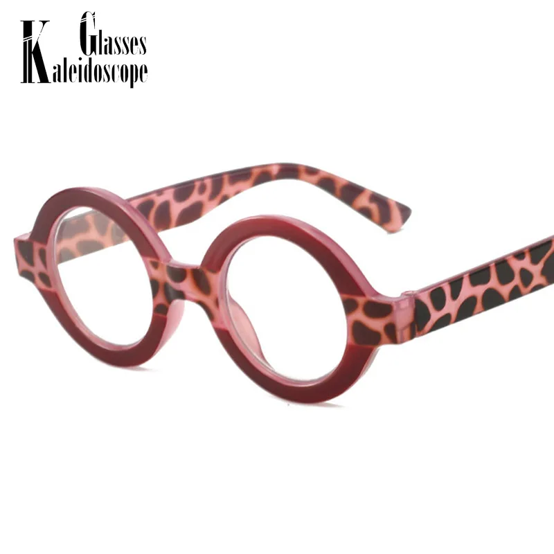 Small Round Reading Glasses Retro Leopard Hyperopia Eyewear Women Men Computer Reader Presbyopia Eyeglasses +1.0 +1.5 +2.0 +2.5