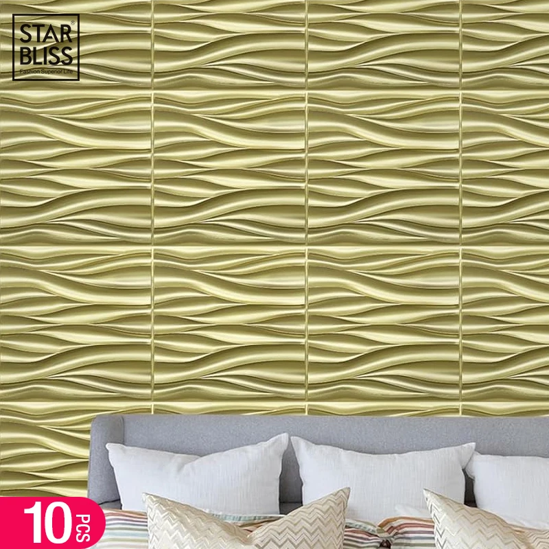 10pcs 30x30cm 3D wall sticker decorative Wall panel bathroom kitchen Hotel ceiling living room Wood grain wallpaper waterproof