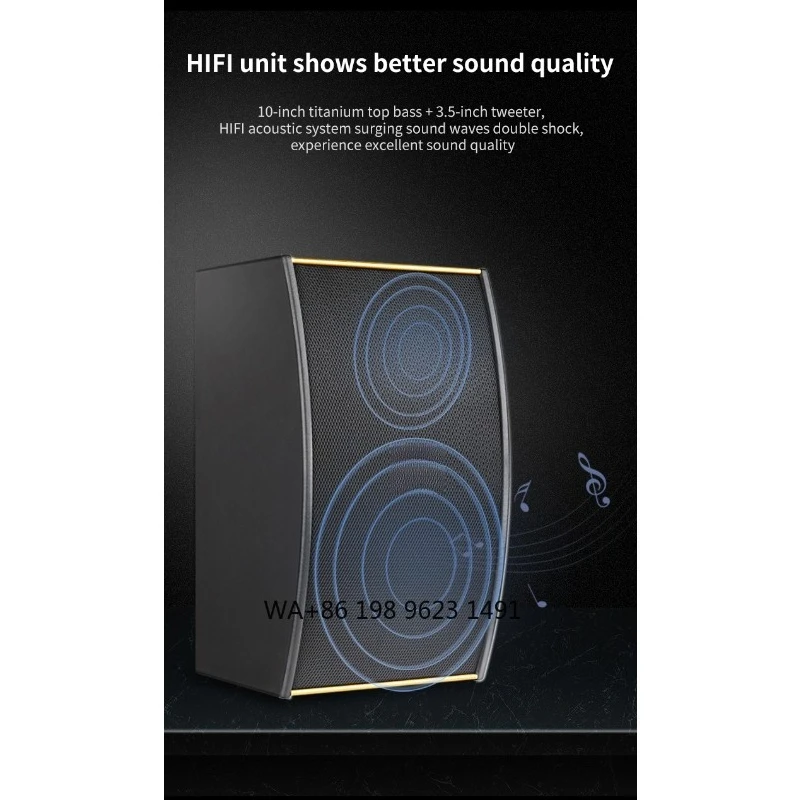

10 Inch Active Subwoofer Amplifier Module Slim Bass Speaker Home Theater Professional Audio System