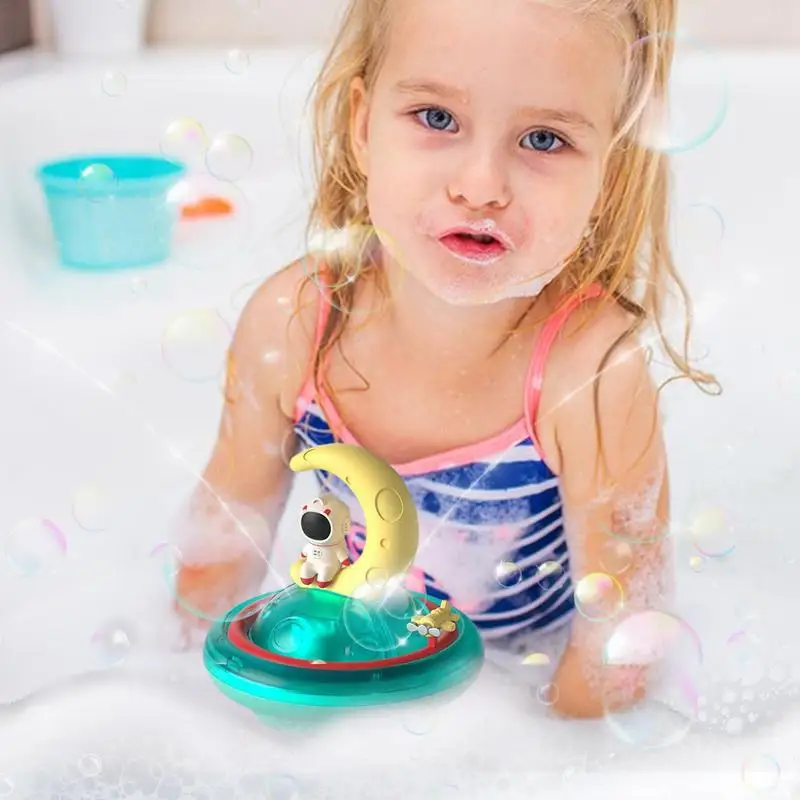 Light Up Bathtub Toys Spray Water Toy With Music Space Theme Design Bath Toy Water Bath Time Bathtub Shower Toys For Kids