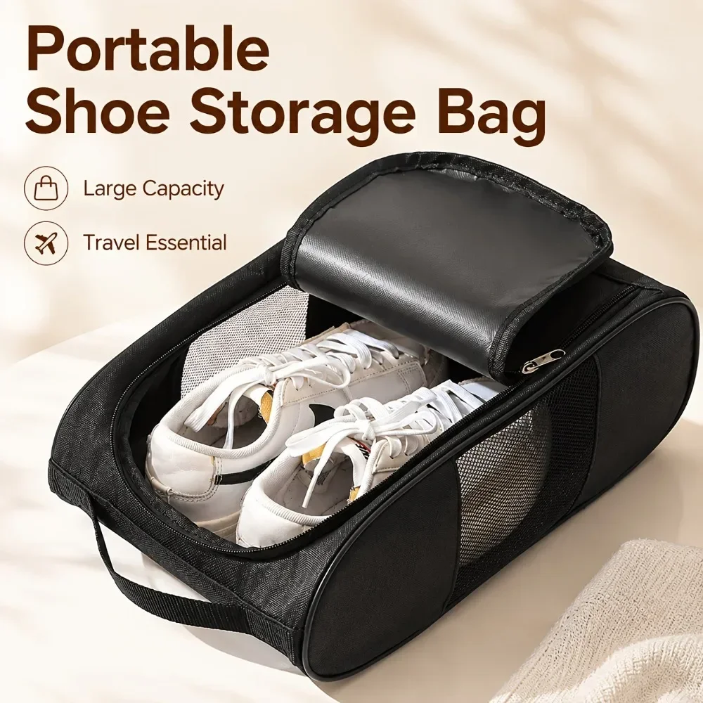 High-Quality Odor-Resistant Golf Shoe Bag, Breathable Mesh Travel Shoe Storage Bag for Sports Shoes