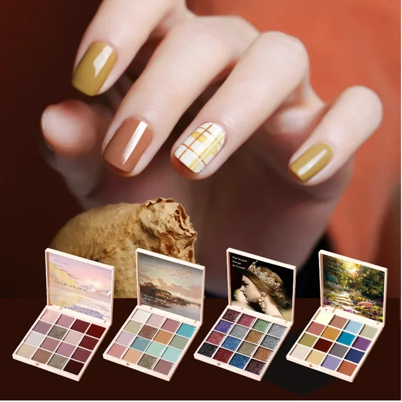 16/8 Colors Solid Nail Gel Palette Soak Off UV/LED Polish Lacquer Salon Gel Varnish Jelly Salon Gel Semi Permanent Hybrid