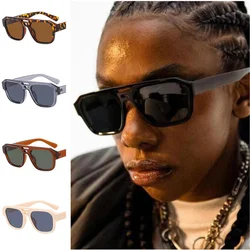 Fashion Sunglasses Unisex Personality Beam Sun Glasses Anti-UV Spectacles Retro Eyeglasses Oversize Frame Sunscreen Google