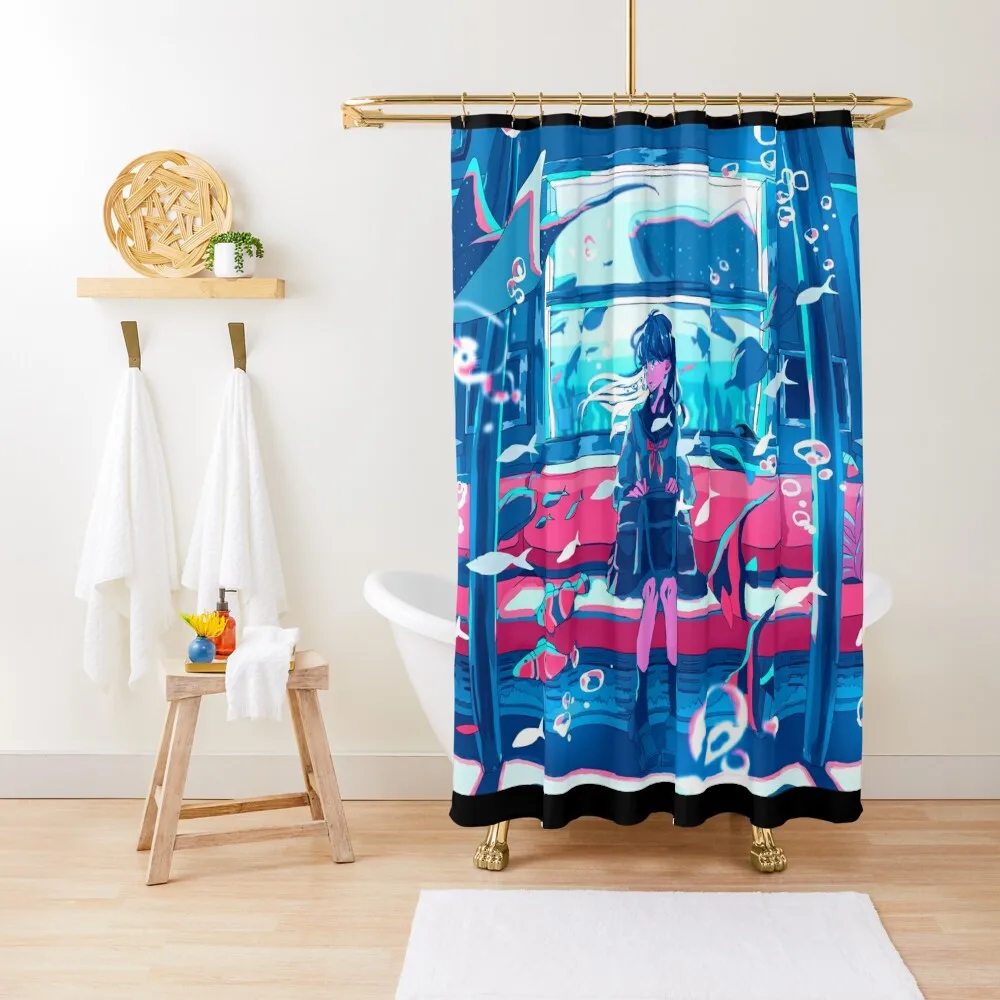 Anime Underwater Metro Shower Curtain Bathroom Box Luxury Bathroom Shower Bathroom Accessories Anime Curtain