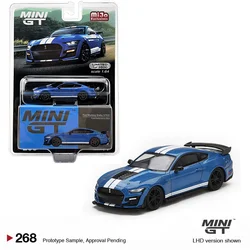 TSM MINI GT 1:64 #268 Ford Mustang Shelby GT500 Ford Performance Blue Diecast Model  Race Car Kids Toys Gift