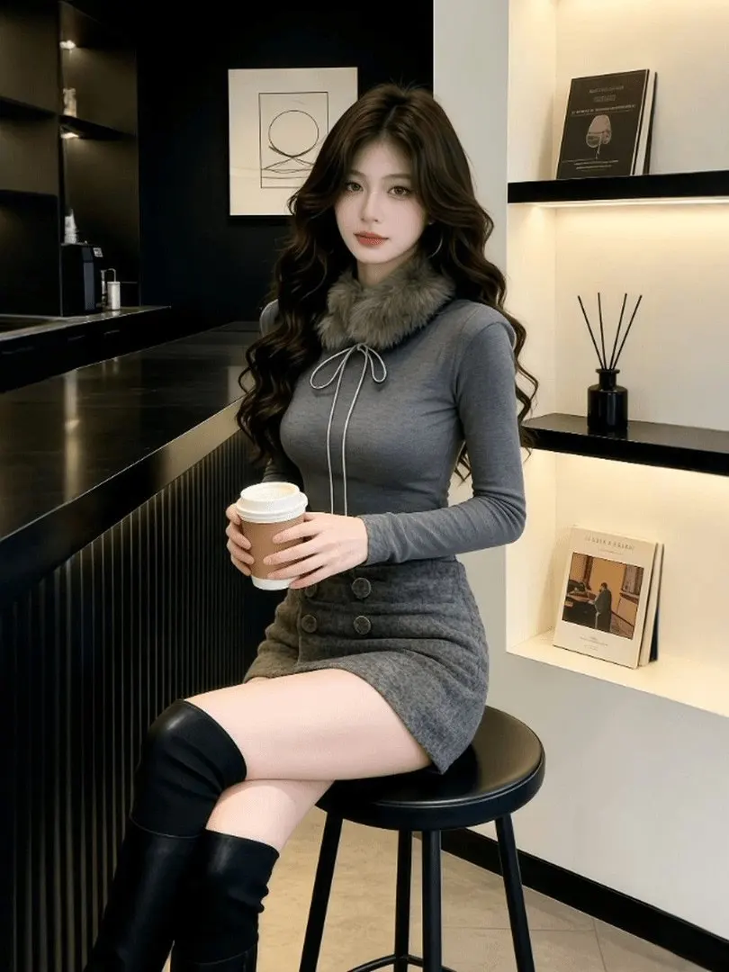 

Gentle Wind Sister Sle Women's Slim Fit Top And Skirt Set Beautiful Spring New Arrival Faionable Korean Sle Two Piece Set