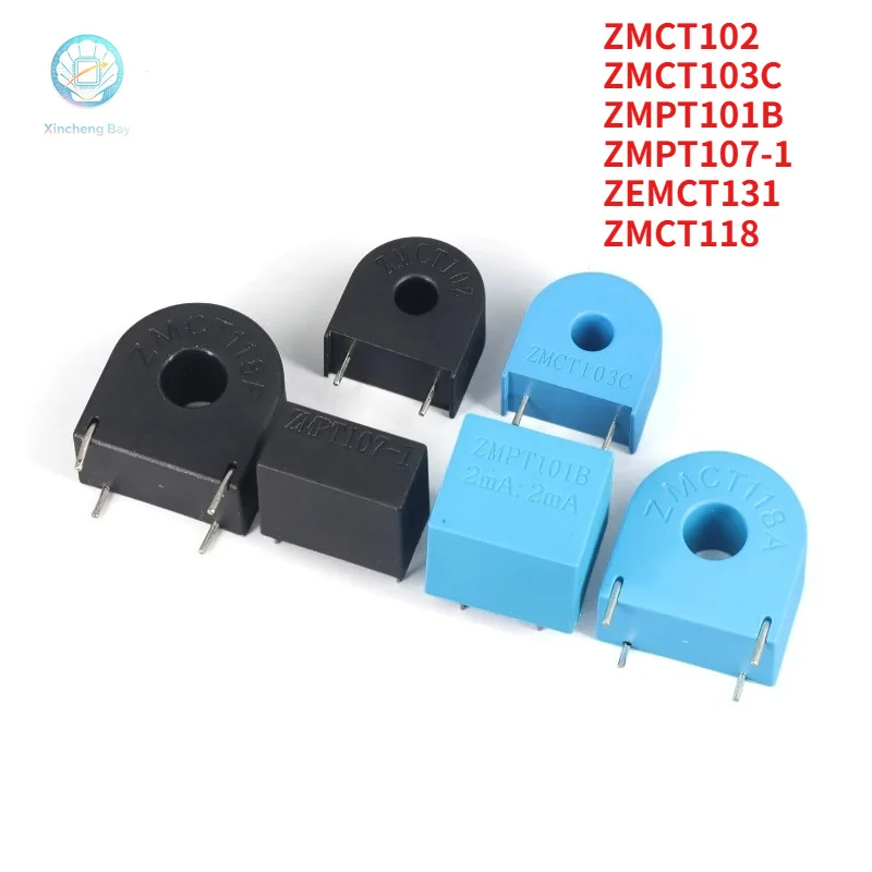 1pcs Micro Current Type Voltage Transformer Sensor PCB Mount ZMPT107/101B ZMCT102/103/118 2mA 5A 2.5mA/5mA Mini Current Sensor