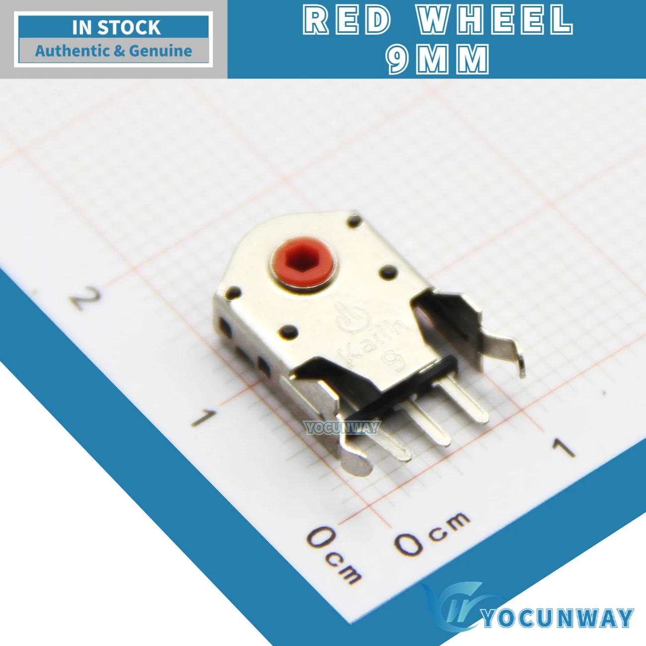 New Authentic Original Kailh 5 7 8 9 10 11mm Rotary Mouse Red Scroll Wheel Encoder With 1.74mm Hole Mark,20-40g Force PC Mouse