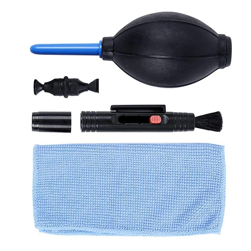 3-in-1 Cleaning Air Dust Blower Lens Cleaner Pen Cloth Brush Gas blowing For Camera Keyboard