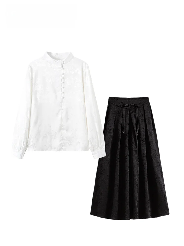 

Cara CLUB Large Size Chinese Sle Set Women's Spring New Faionable irt f Skirt Versatile plus Size Sister