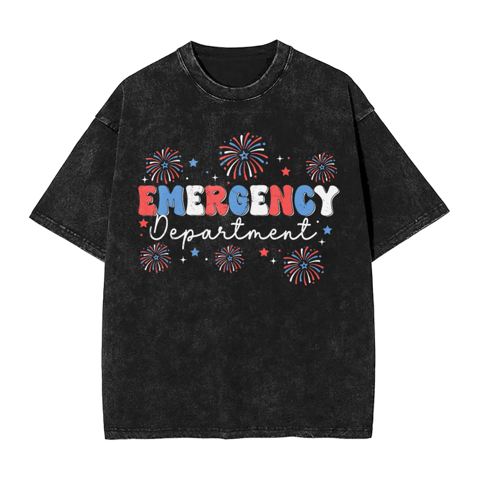 Emergency Department Room Nurse  T Shirt Hip Hop Washed Cotton Street T-Shirts Fashion for Men Women Streetwear Summer Tee Shirt