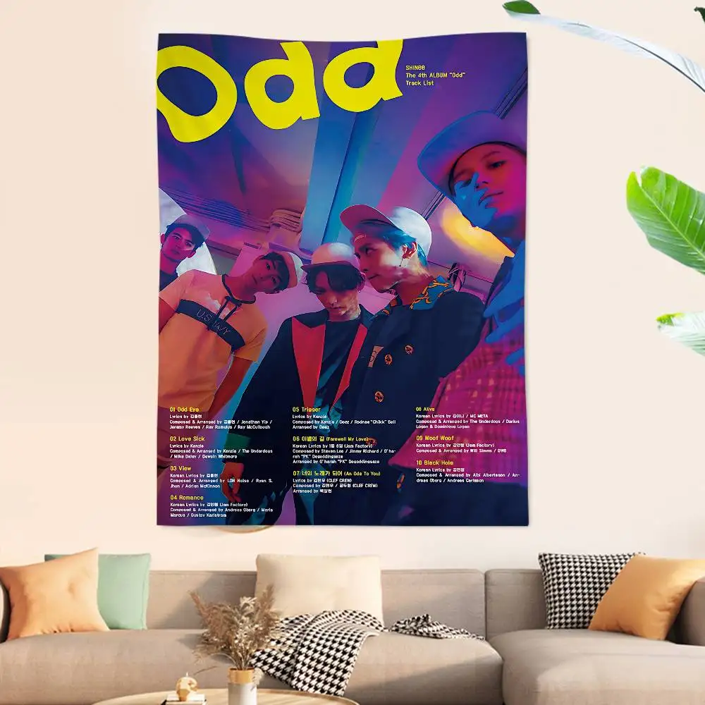 

Kpop корейский мальчик группа S-Shinee хиппи настенные гобелены для гостиной домашний декор в общежитии Kawaii декор комнаты