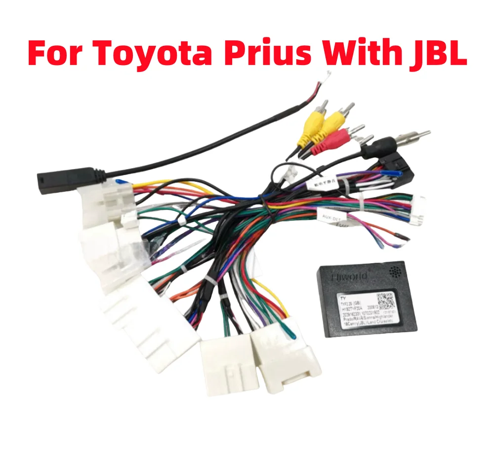 New 16 Pin Car Stereo Audio Head Unit Harness Power Adapter Cable Wired Harness Adapter Canbus Box  For Toyota Prius