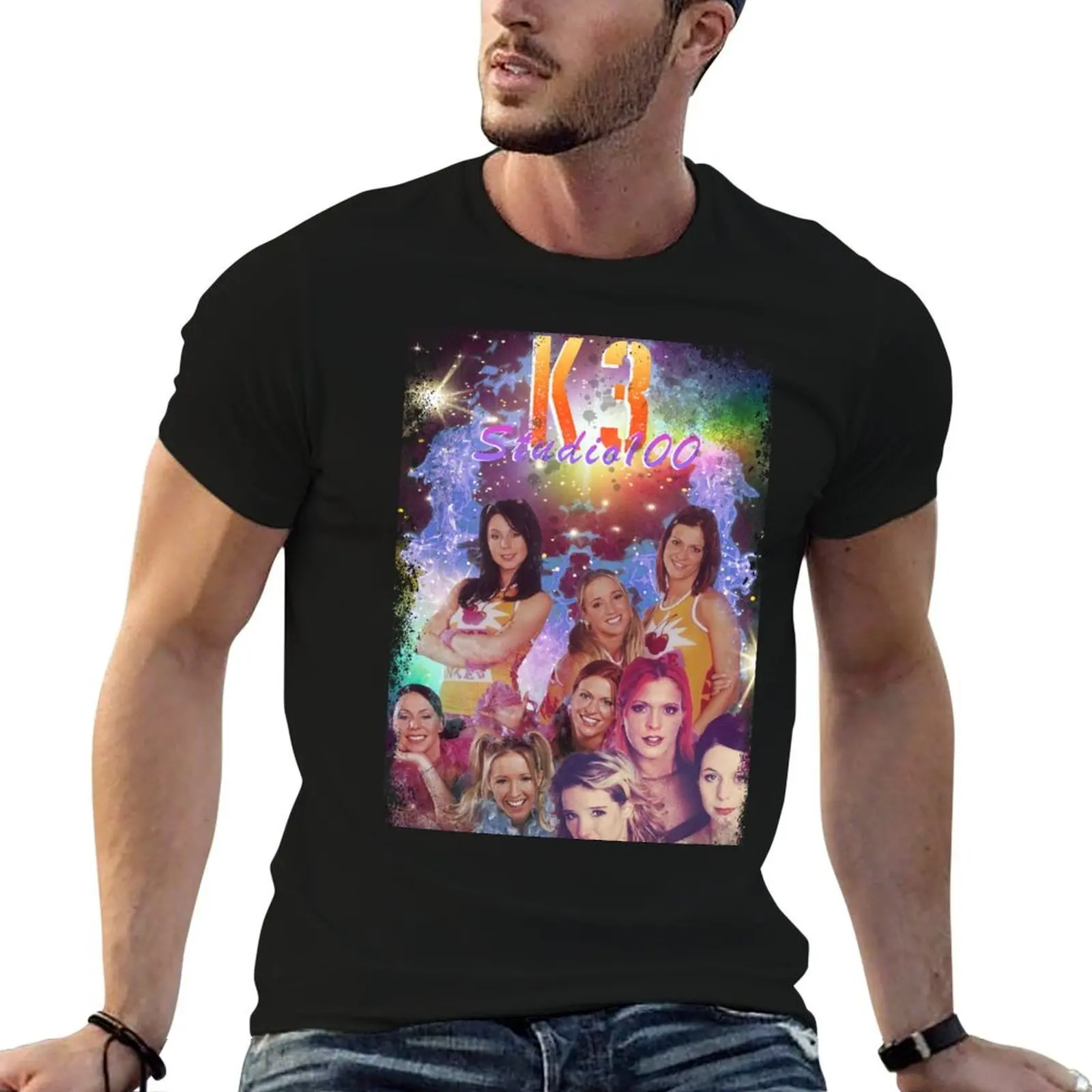 

K3 - Studio100 - Vintage band tee T-Shirt funny t shirts dark humor cotton t shirts man 100% T-Shirt