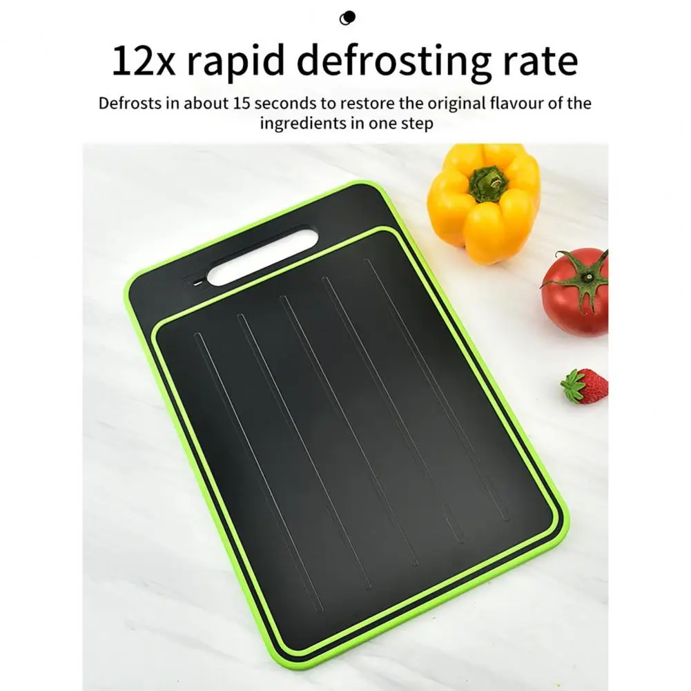 BPA Free  Useful Quick Thaw Food Chopping Board Grinder Square Cutting Board Rounded Edge   Kitchen Accessories