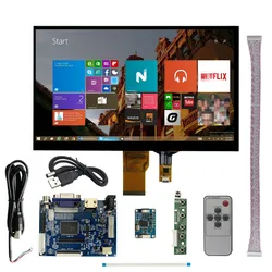 10.1 Inch Portable LCD Display Screen DIY Monitor Driver Control Board HDMI-Compatible Raspberry Pi VGA AV Digitizer Touchscreen