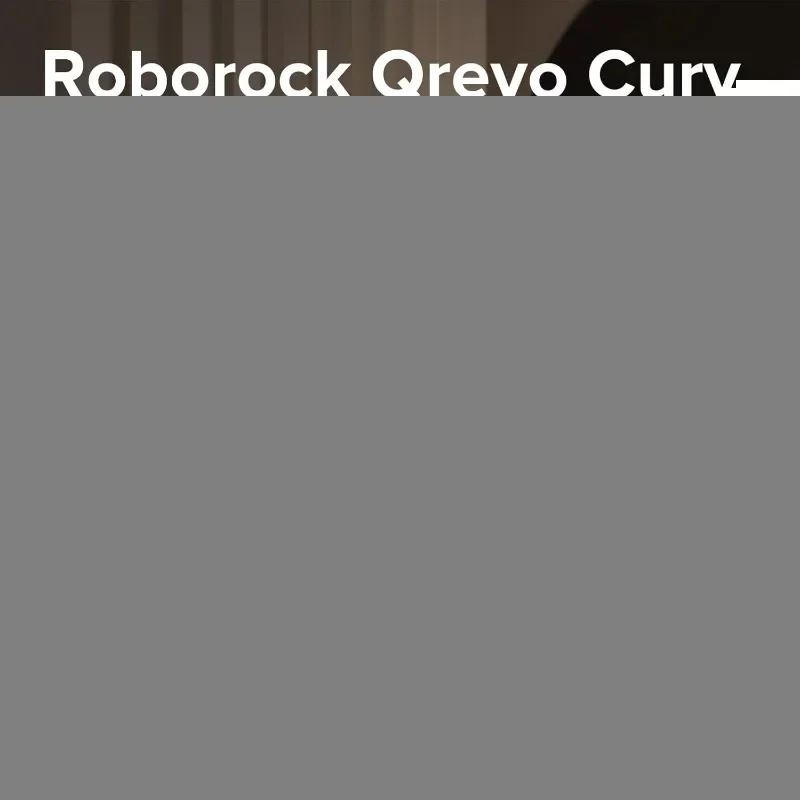 Roborock Qrevo Curv Robot aspirapolvere e scopa, aspirazione 18,500 Pa, strappo zero, spazzola principale DuoDivide, spazzola laterale ad arco FlexiArm