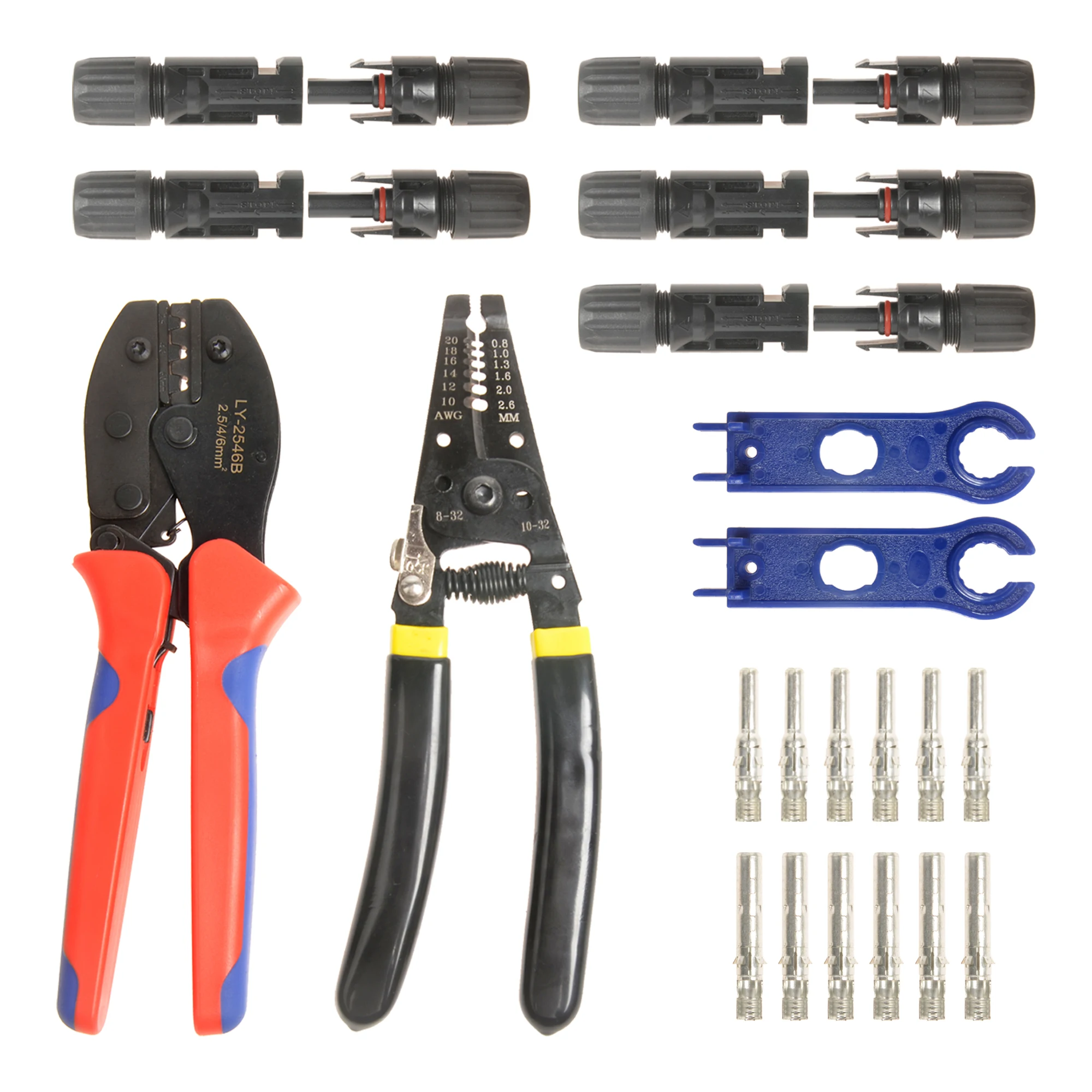 Crimping Pliers Set Photovoltaic MC4 Crimping Pliers Set Solar Connector Terminal Crimping Pliers Set