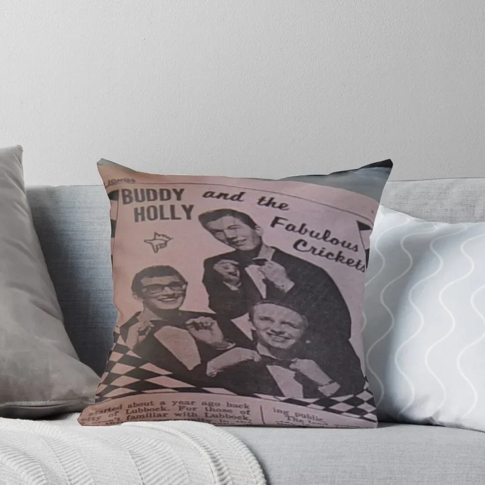 

Buddy Holly and The Fabulous Cricket, close up Throw Pillow Sofa Covers christmas decorations 2024 Christmas Pillow Pillow