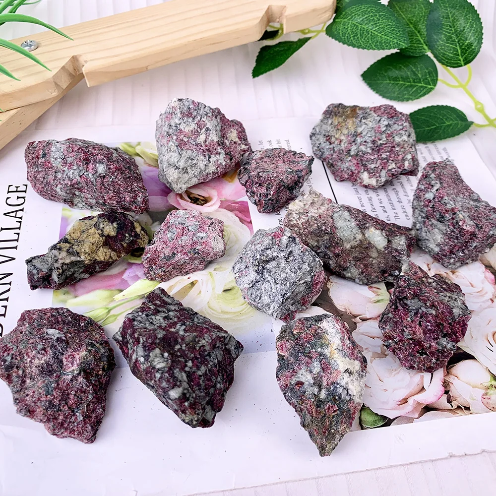 Natural Eudialyte Raw Stone Spiritual Crystal Energy Mineral Meditation Quartz Divination Healing Home Garden Decoration