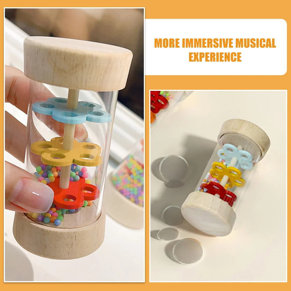 Strumenti musicali per l'educazione precoce dei bambini Giocattolo con suono della pioggia Illuminazione Rainmaker cognitivo per bambini per bastone