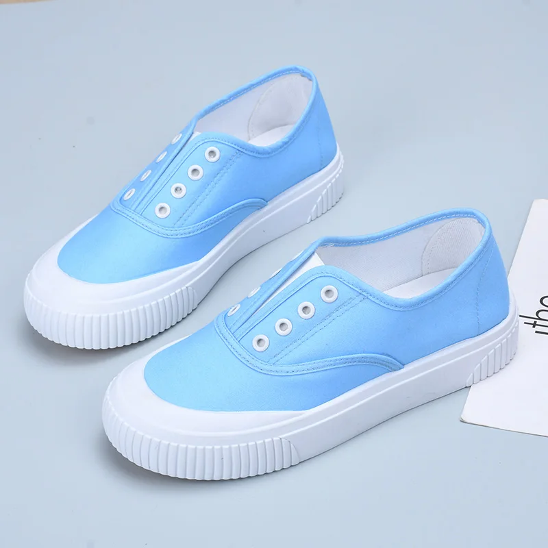 2024 Spring/Summer New Canvas Women\'s Shoes Candy Color Breathable Upper Soft Sole Canvas Shoes 35-40