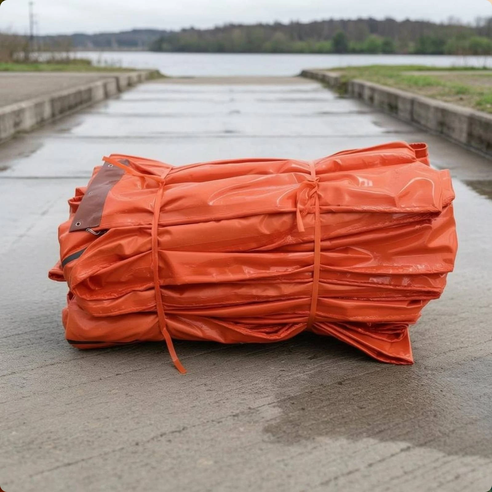Oil Containment Barrier Buoyant Oil Spill Barrier Marine Equipment Foldable High Visibility