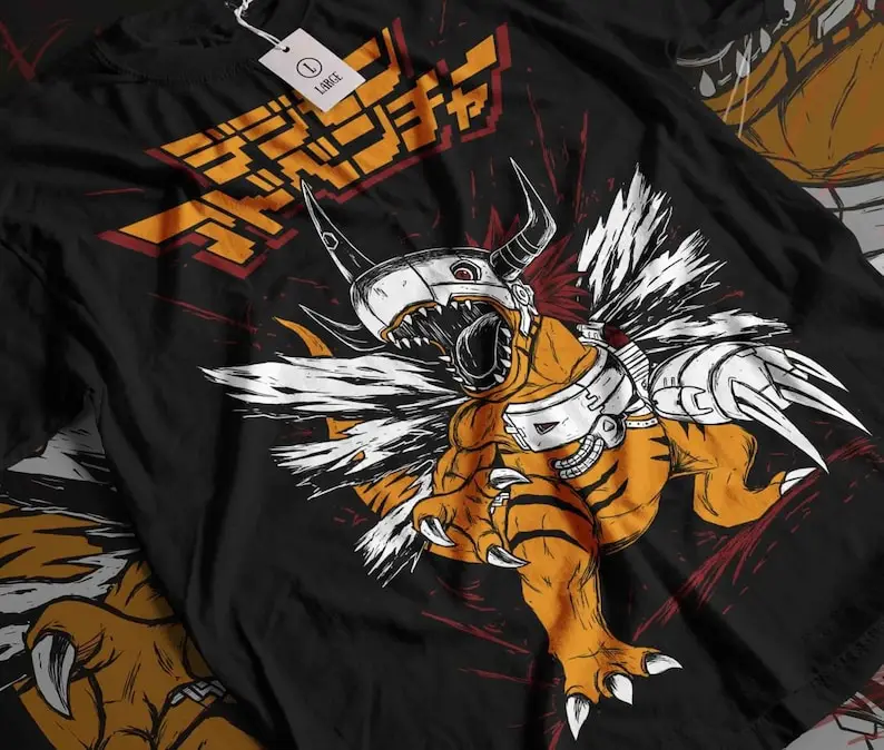 Metal Greymon T-shirt agumon Greymon Shirt Koromon Wargreymon Botamon