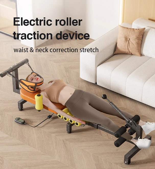 

Electric Lumbar Traction Stretcher Medical Leg Stretcher & Inversion Table for Spine Cervical Correction & Heightening Training