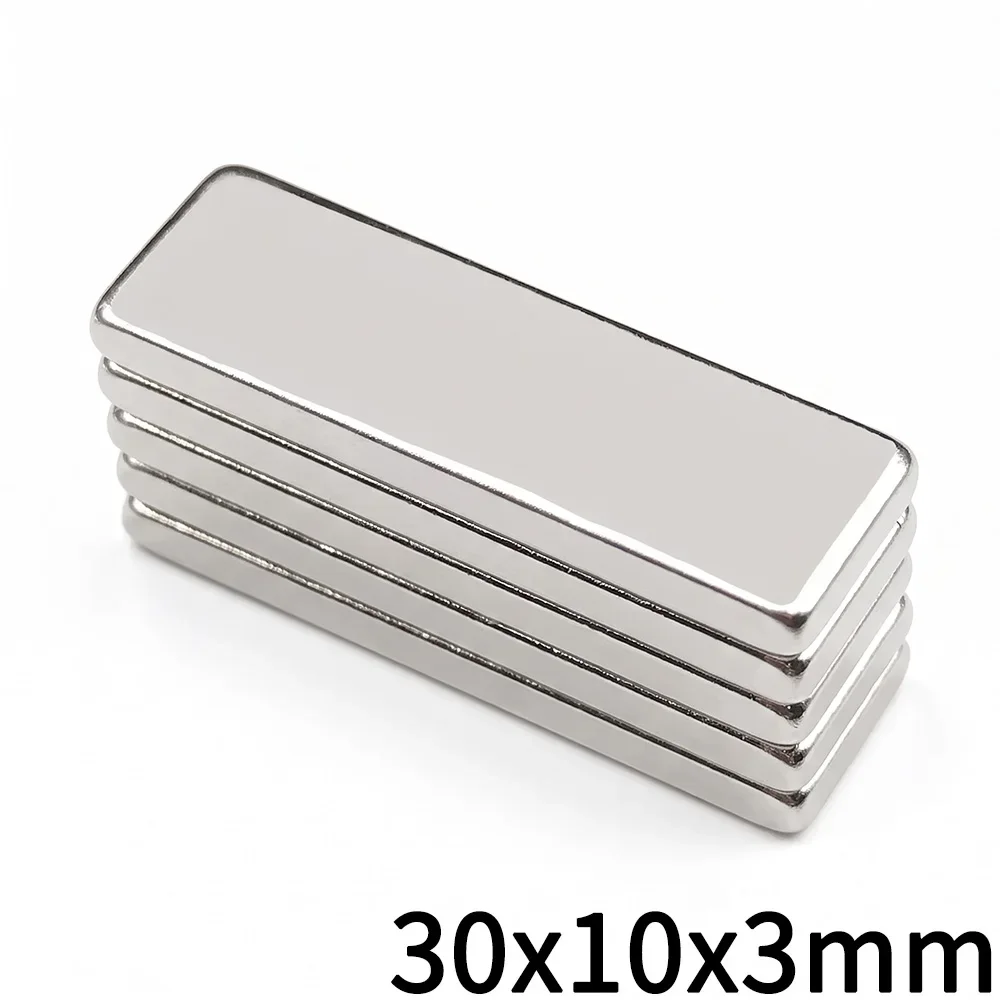 5/10/20/50Pcs 30x10x3 Block Powerful Neodymium Magnet 30mm X 10mm X 3mm Rectangular Super Strong Magnetic NdfeB Imanes 30*10*3