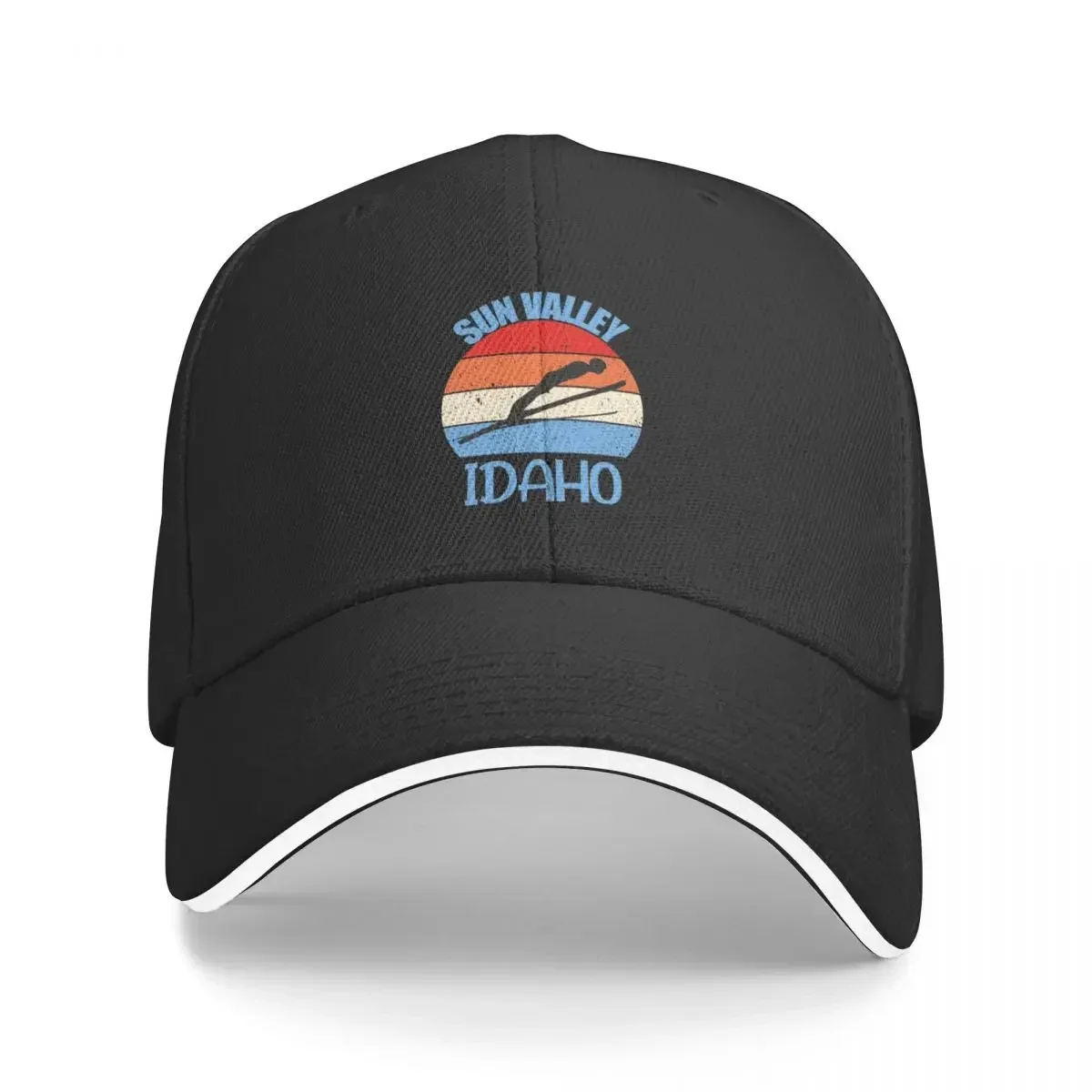 Sun Valley Ski Resort, Idaho Sign, Snowboard, Snowboarding Gifts Baseball Cap Hat Baseball Cap Hats Woman Men's