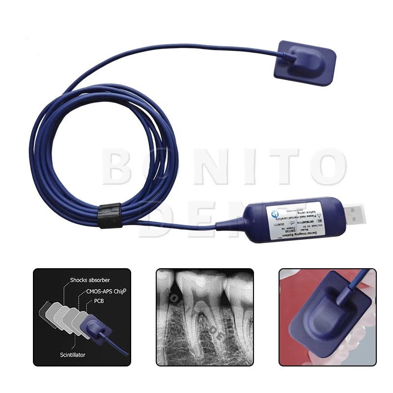 R1.5 Sensor pencitraan HD sensor Intraoral RVG gigi portabel x-rays Sensor de rayos X Dental odontolowan