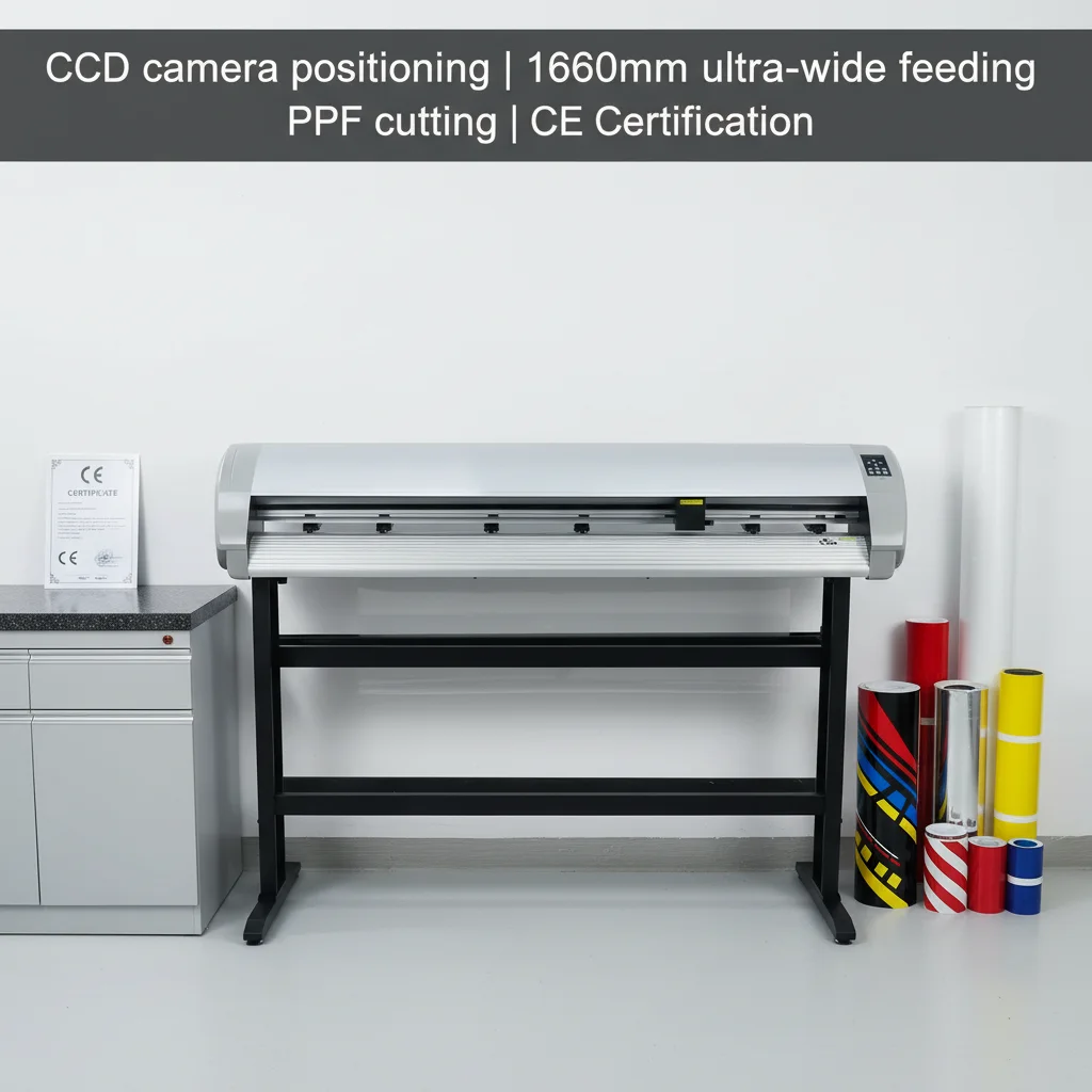

High Precision 1600mm CCD Camera Automatic Contour Cut Vinyl Cutting Plotter For Reflective Film Heat Transfer Vinyl PPF Cutter