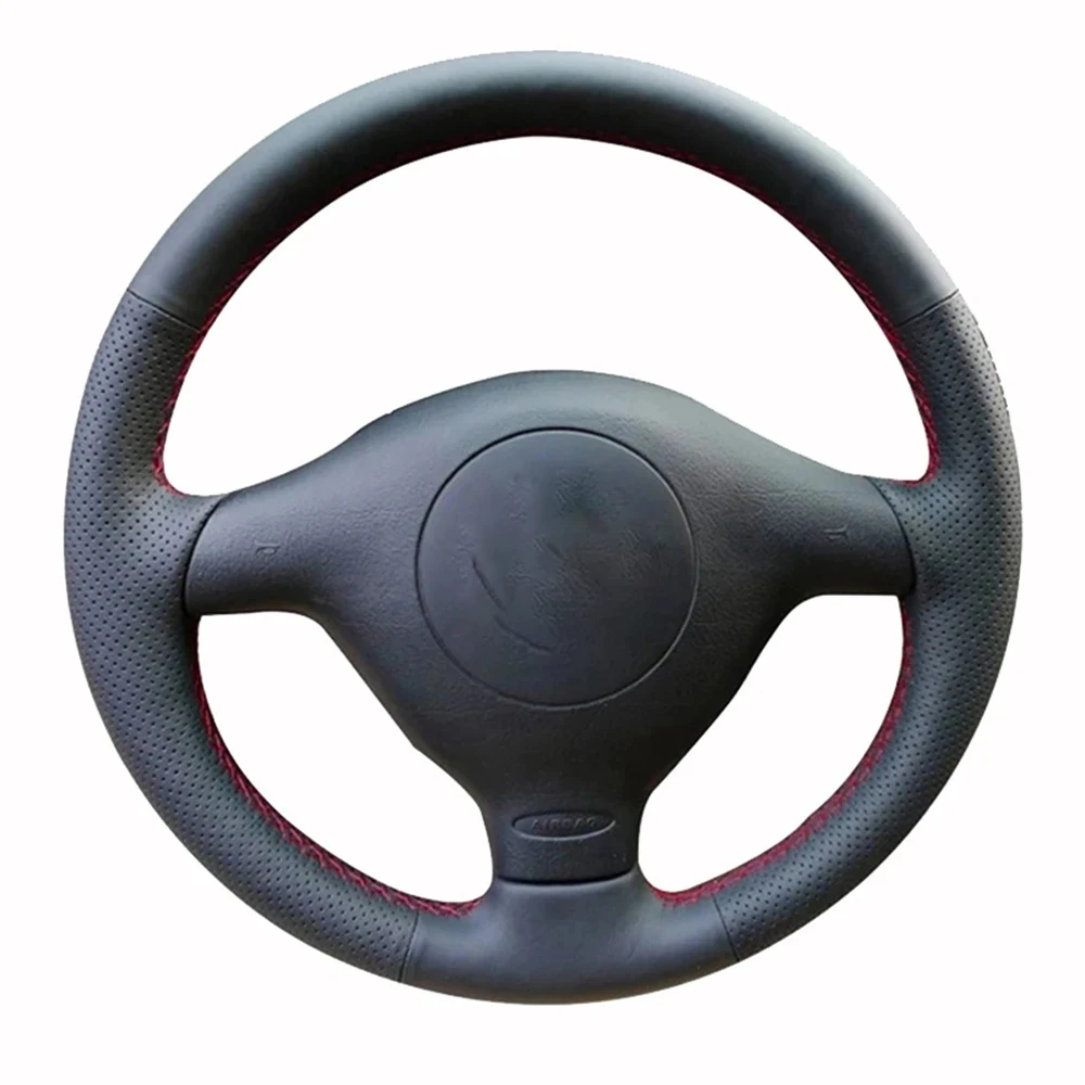 

DIY Black Car Steering Wheel Cover For Volkswagen VW Golf 4 Passat B5 1996-2003 Seat Leon 1999-2004 Polo Car Accessories