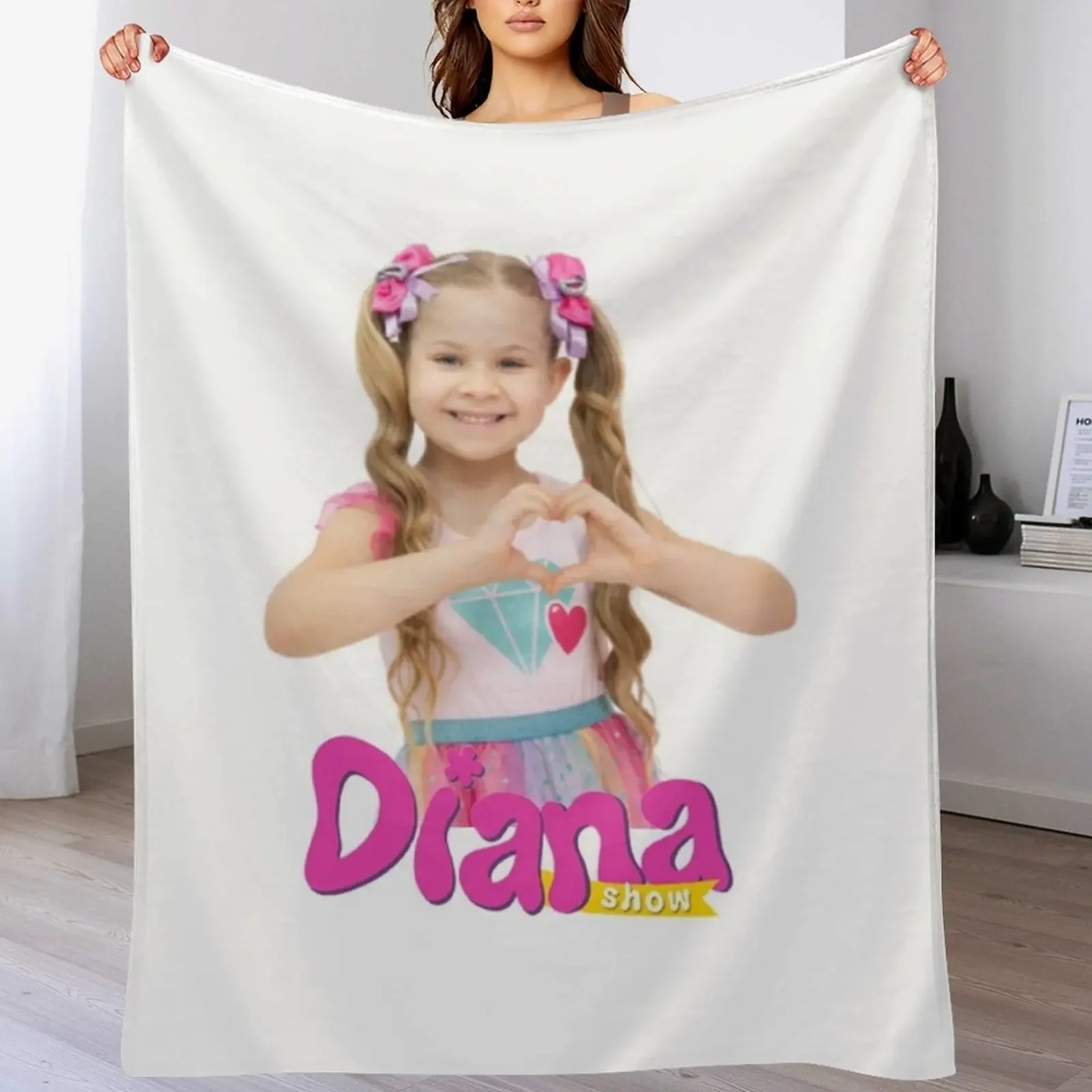 best selling The Kids Diana Show, Diana,Kids Diana Show , Cute Love Diana Throw Blanket Spring Fall Cozy Throw Blanket for Couch
